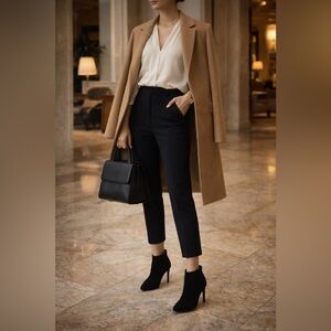 Elegant Via Spiga Black Suede Ankle Booties – US 9.5 (EU 41.5)